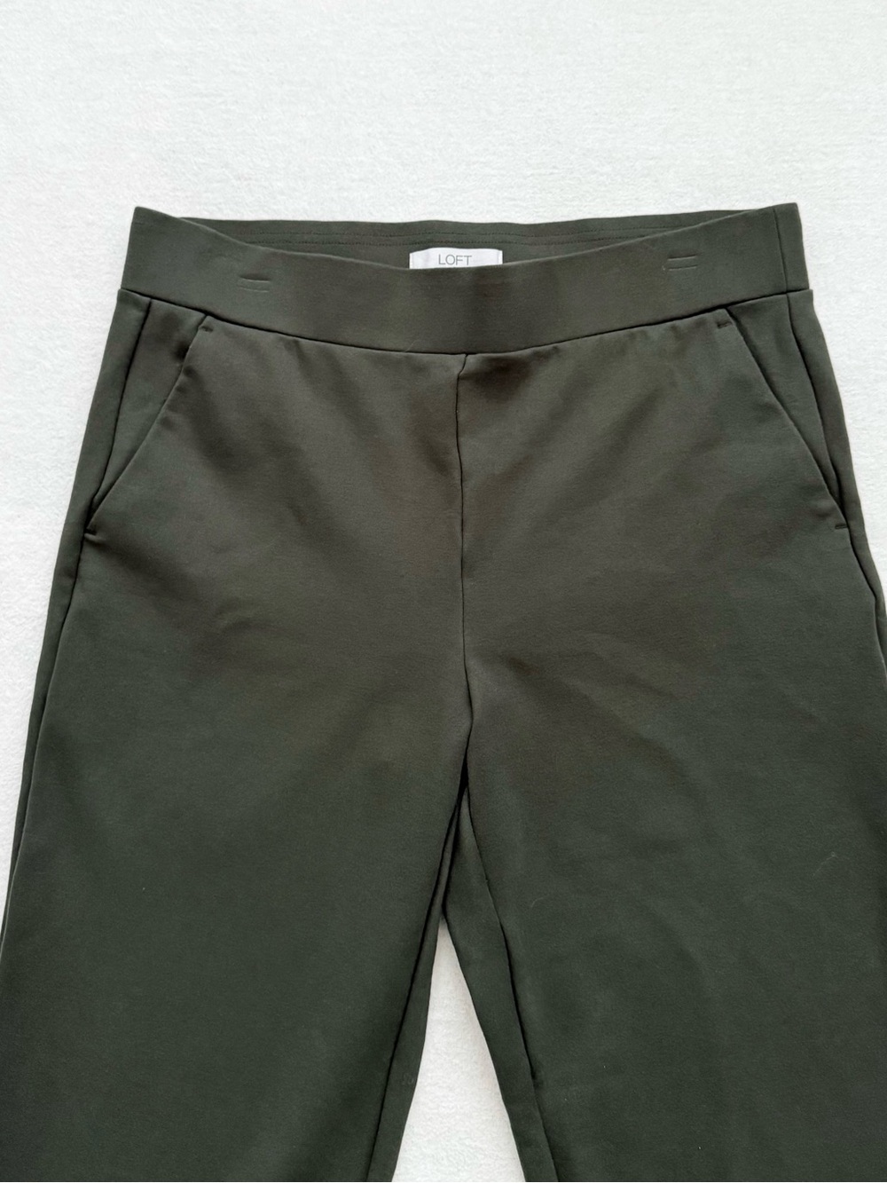 LOFT Ponte Pants in Olive Green - Picture 2 of 8